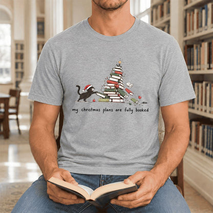My Christmas Plans Are Fully Booked Ultra-Soft Cotton T-Shirt | Reader Gift Athletic Heather