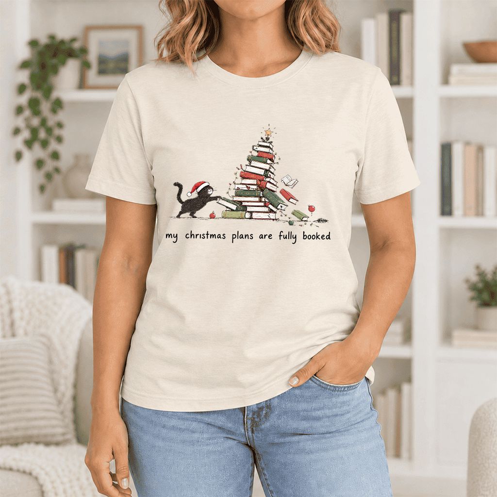 My Christmas Plans Are Fully Booked Ultra-Soft Cotton T-Shirt | Reader Gift Natural
