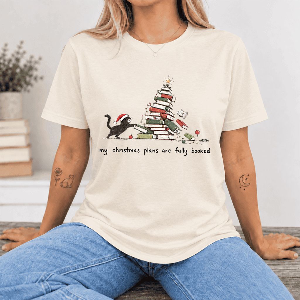 My Christmas Plans Are Fully Booked Ultra-Soft Cotton T-Shirt | Reader Gift Natural