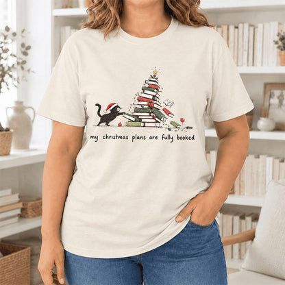 My Christmas Plans Are Fully Booked Ultra-Soft Cotton T-Shirt | Reader Gift Natural