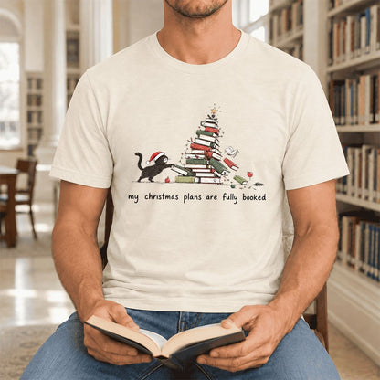 My Christmas Plans Are Fully Booked Ultra-Soft Cotton T-Shirt | Reader Gift Natural