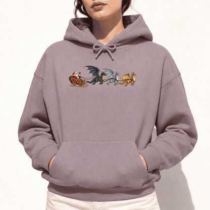 Santa Claus on Dragon Sleigh Softstyle Hoodie | Christmas Reader Gift Paragon