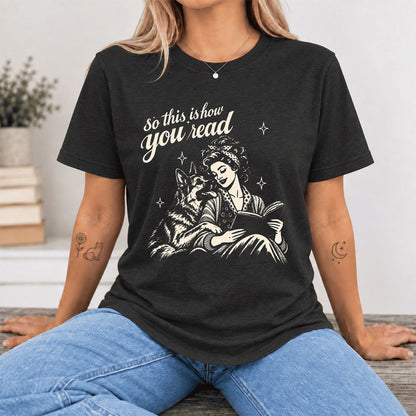 So This Is How You Read Ultra-Soft Cotton T-Shirt | Dog Mom Reader Gift Black Heather