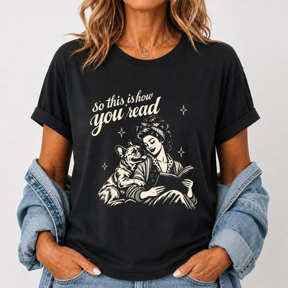 How You Read French Bulldog Printed T-Shirt | Dog Lover Reader Gift Black