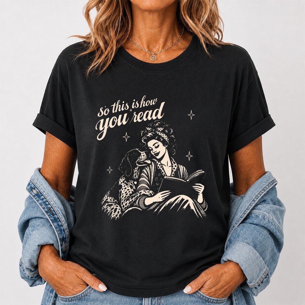 How You Read German Shorthaired Pointer Printed T-Shirt | Reader Gift Black