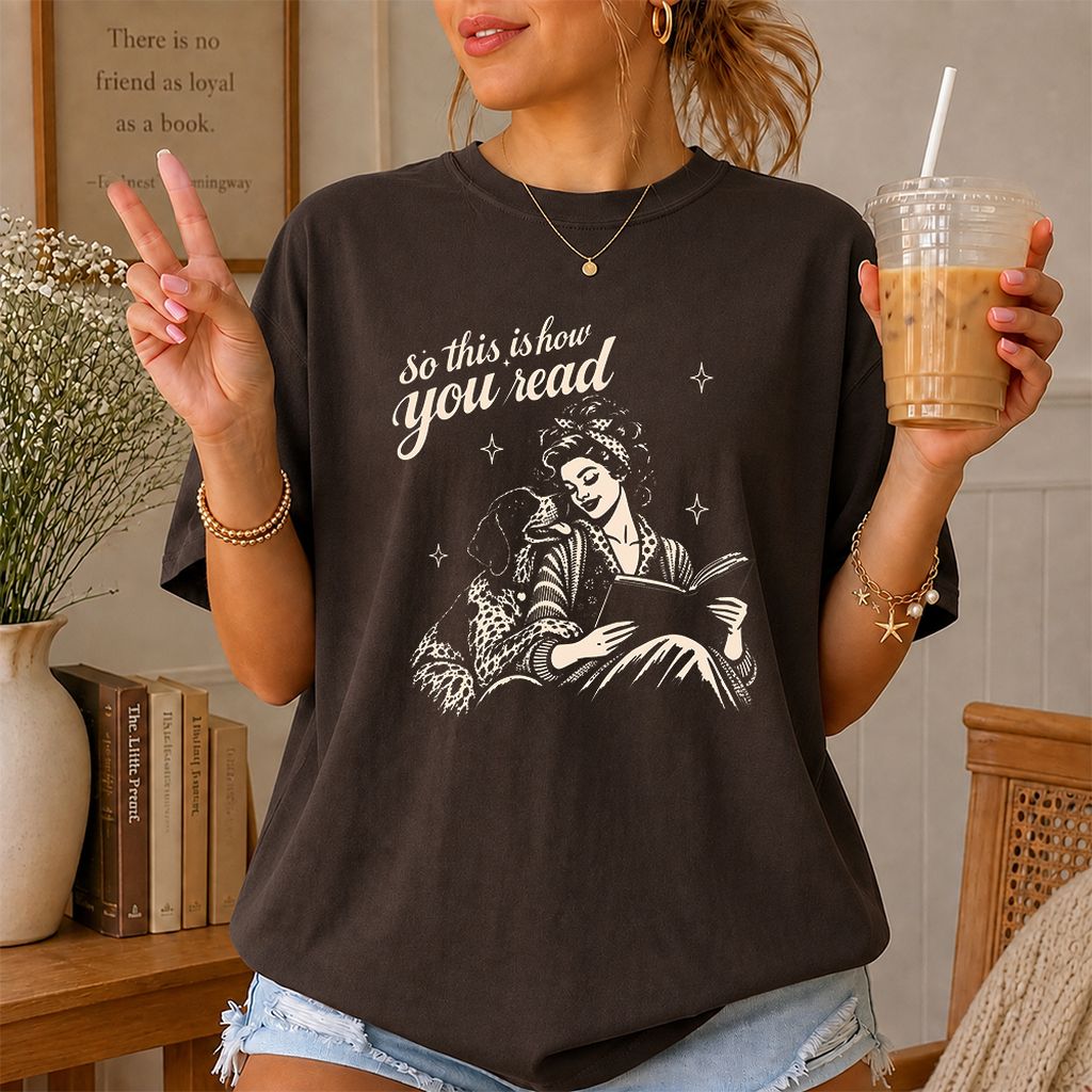 How You Read German Shorthaired Pointer Printed T-Shirt | Reader Gift Dark Chocolate