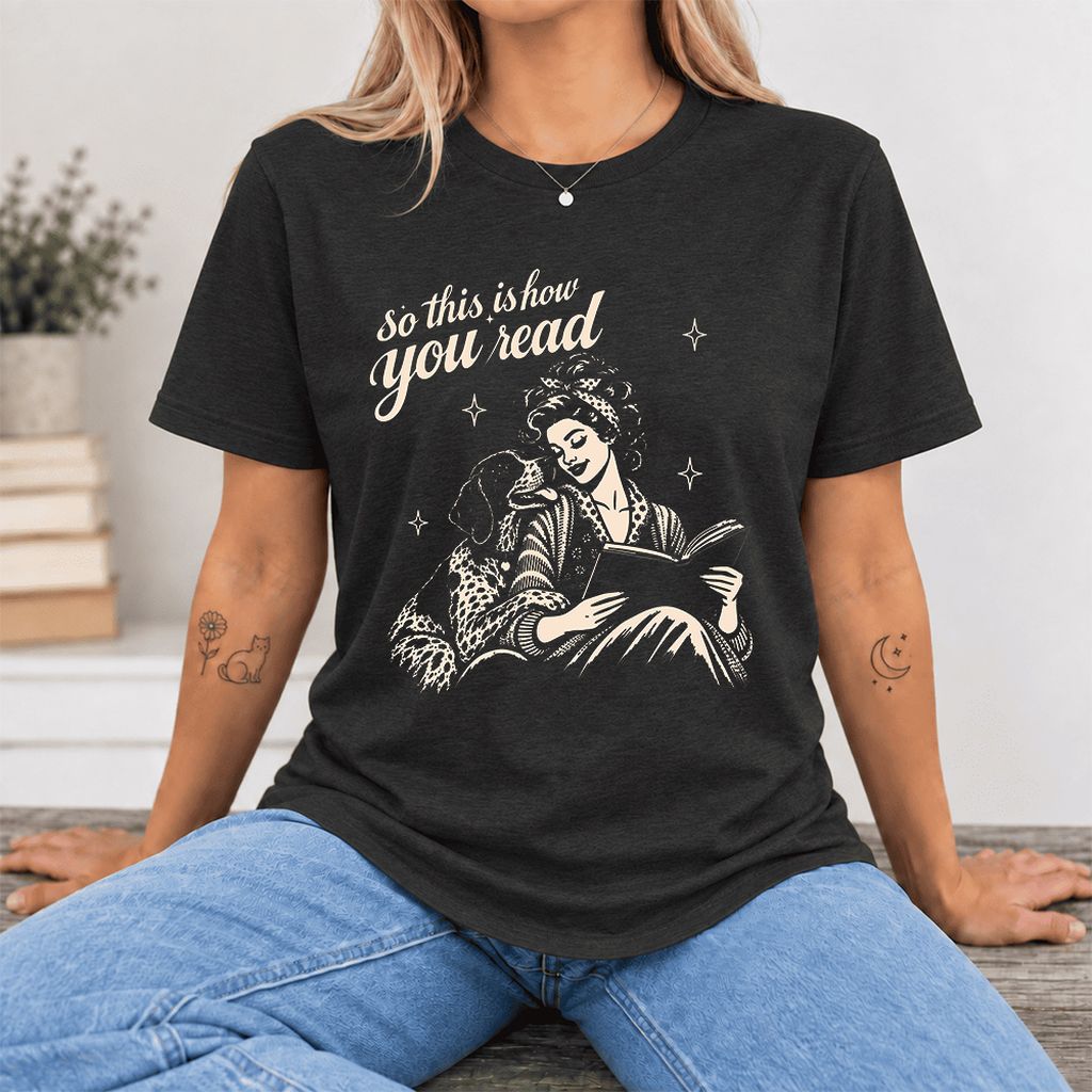 How You Read German Shorthaired Pointer Ultra-Soft Cotton T-Shirt | Reader Gift Black Heather