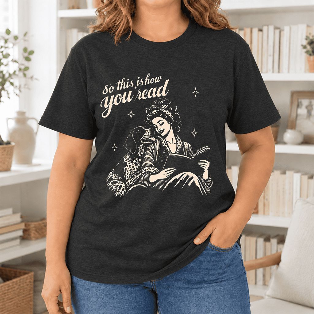 How You Read German Shorthaired Pointer Ultra-Soft Cotton T-Shirt | Reader Gift Black Heather