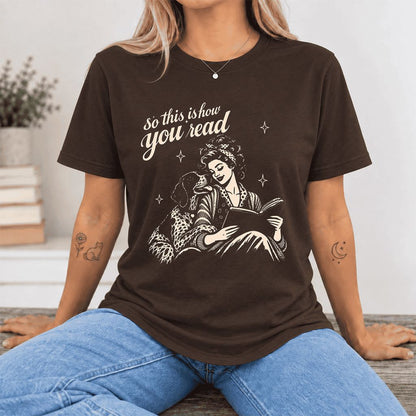 How You Read German Shorthaired Pointer Ultra-Soft Cotton T-Shirt | Reader Gift Brown