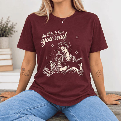 How You Read German Shorthaired Pointer Ultra-Soft Cotton T-Shirt | Reader Gift Maroon