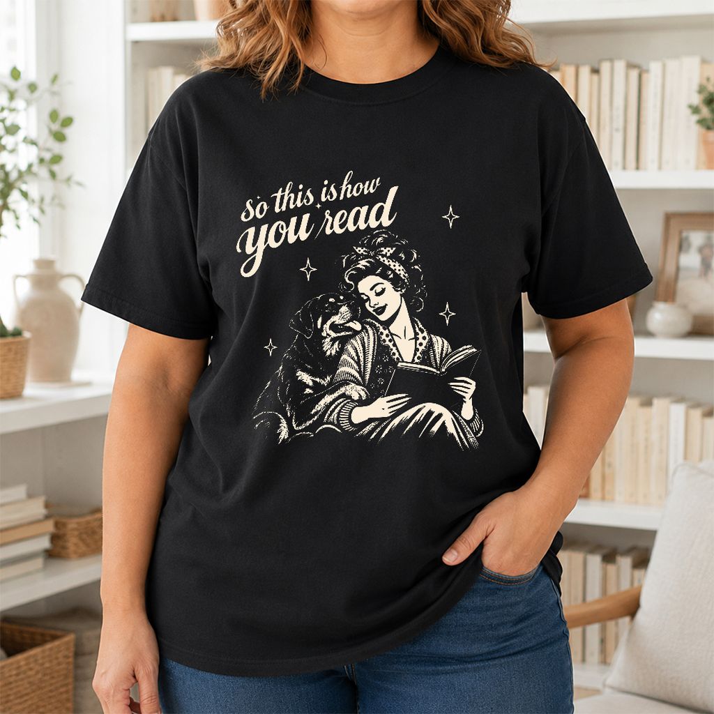 How You Read Rottweiler Printed T-Shirt | Dog Lover Reader Gift Black