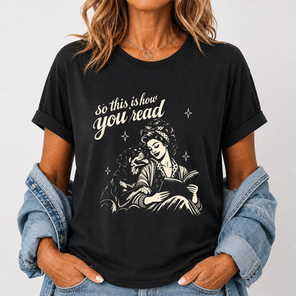How You Read Rottweiler Printed T-Shirt | Dog Lover Reader Gift Black