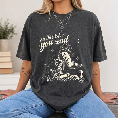 How You Read Rottweiler Printed T-Shirt | Dog Lover Reader Gift Dark Heather