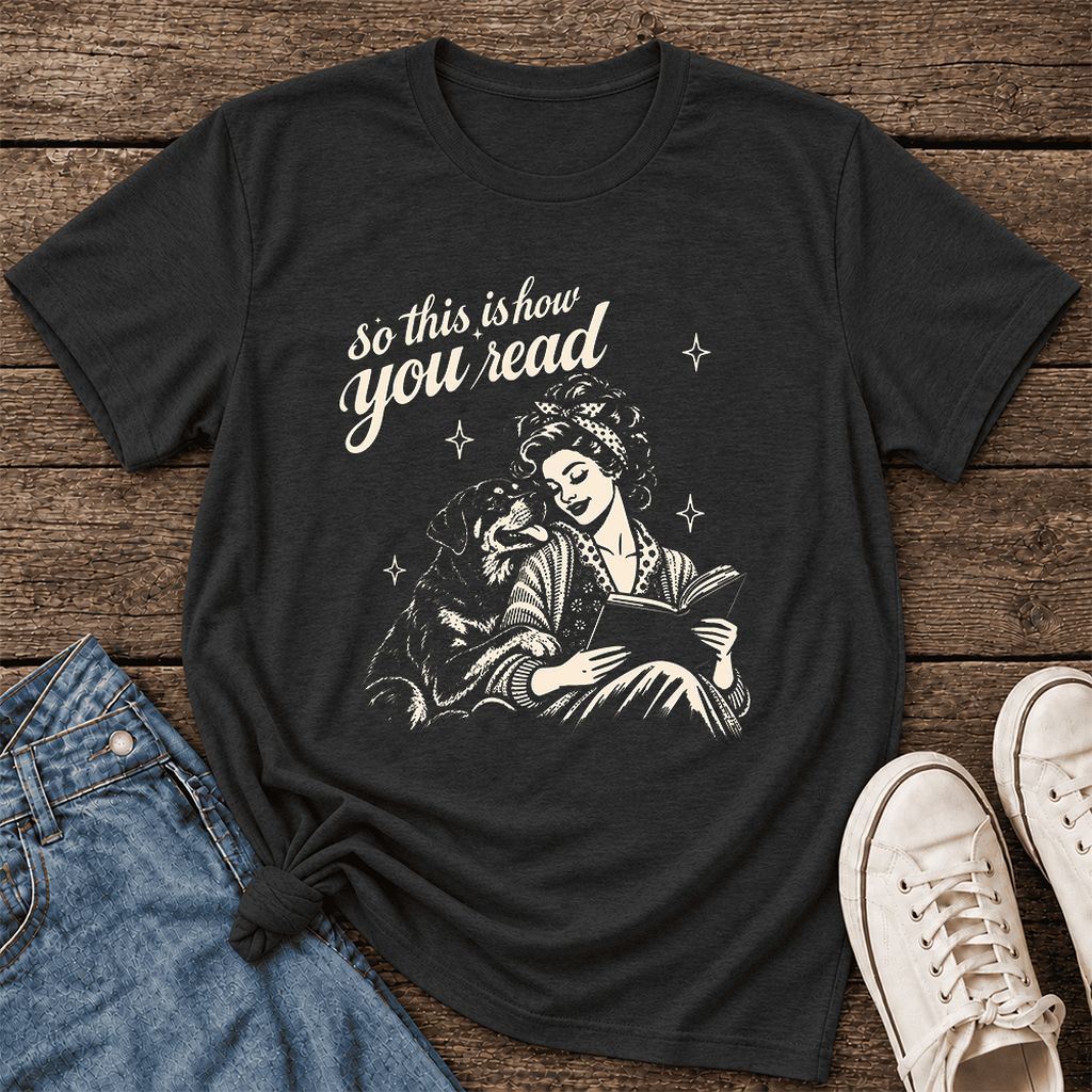 So This Is How You Read Rottweiler Ultra-Soft Cotton T-Shirt | Rader Gift Black Heather