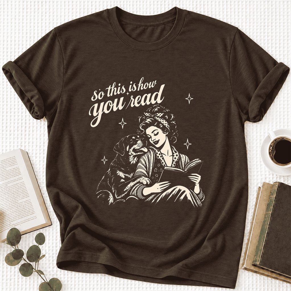 So This Is How You Read Rottweiler Ultra-Soft Cotton T-Shirt | Rader Gift Brown