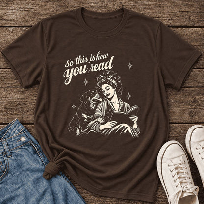 So This Is How You Read Rottweiler Ultra-Soft Cotton T-Shirt | Rader Gift Brown