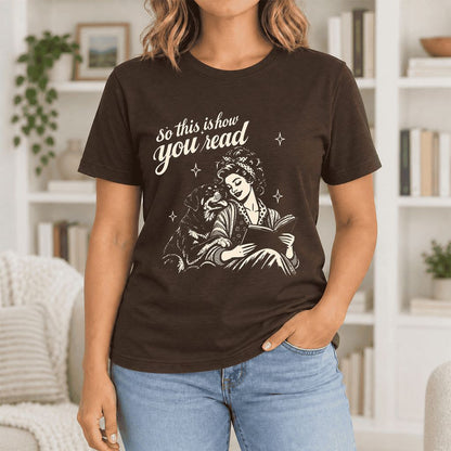 So This Is How You Read Rottweiler Ultra-Soft Cotton T-Shirt | Rader Gift Brown