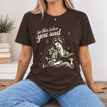 So This Is How You Read Rottweiler Ultra-Soft Cotton T-Shirt | Rader Gift Brown