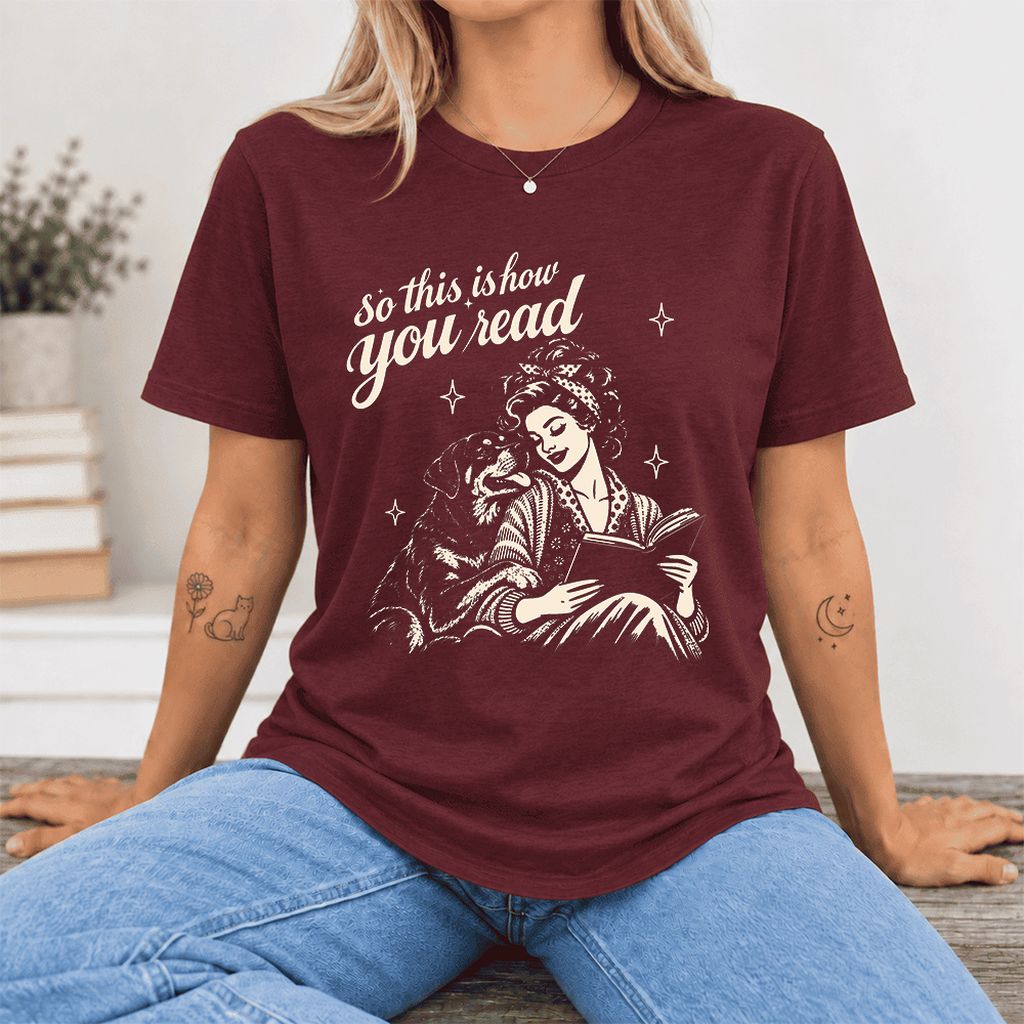 So This Is How You Read Rottweiler Ultra-Soft Cotton T-Shirt | Rader Gift Maroon