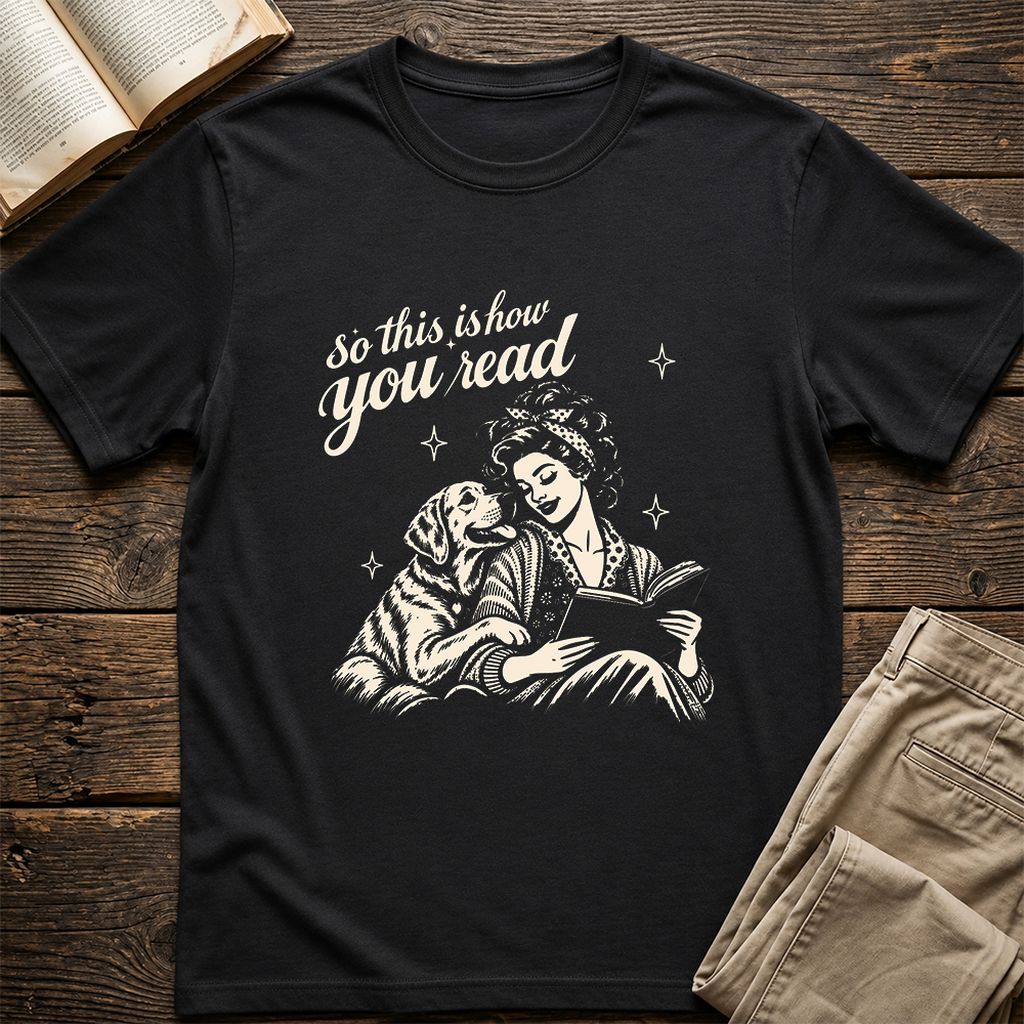 How You Read Labrador Retriever Printed T-Shirt | Reader Gift Black