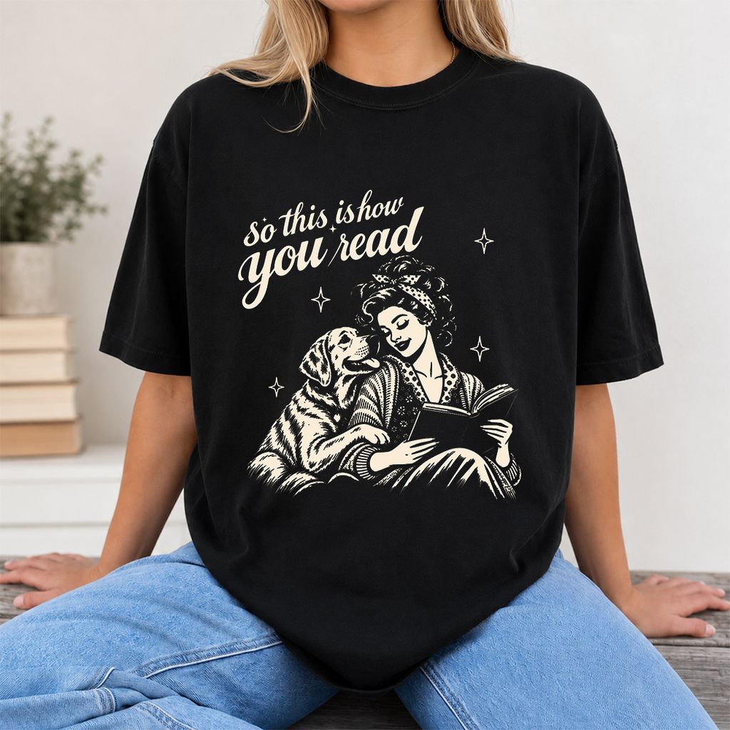How You Read Labrador Retriever Printed T-Shirt | Reader Gift Black