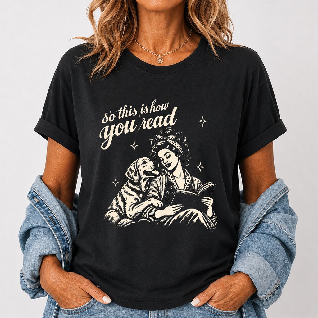 How You Read Labrador Retriever Printed T-Shirt | Reader Gift Black
