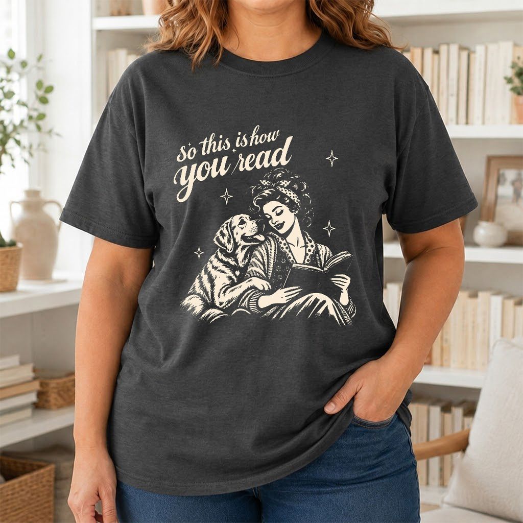 How You Read Labrador Retriever Printed T-Shirt | Reader Gift Dark Heather