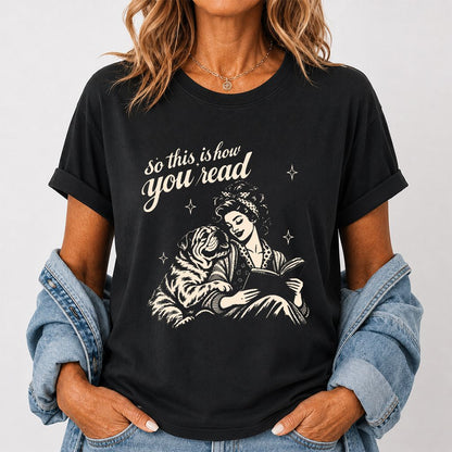 How You Read English Bulldog Printed T-Shirt | Reader Gift Black