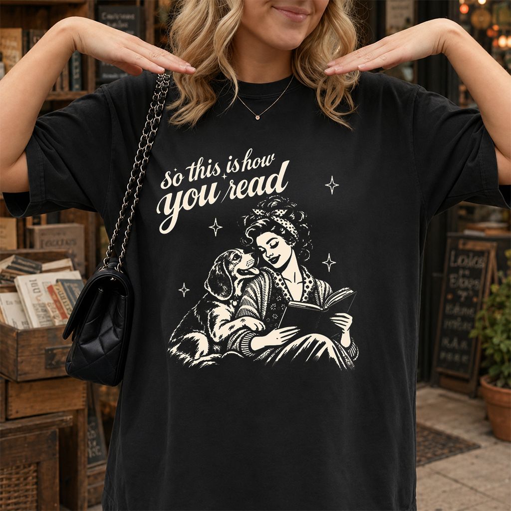 How You Read Beagle Printed T-Shirt | Reader Gift Black