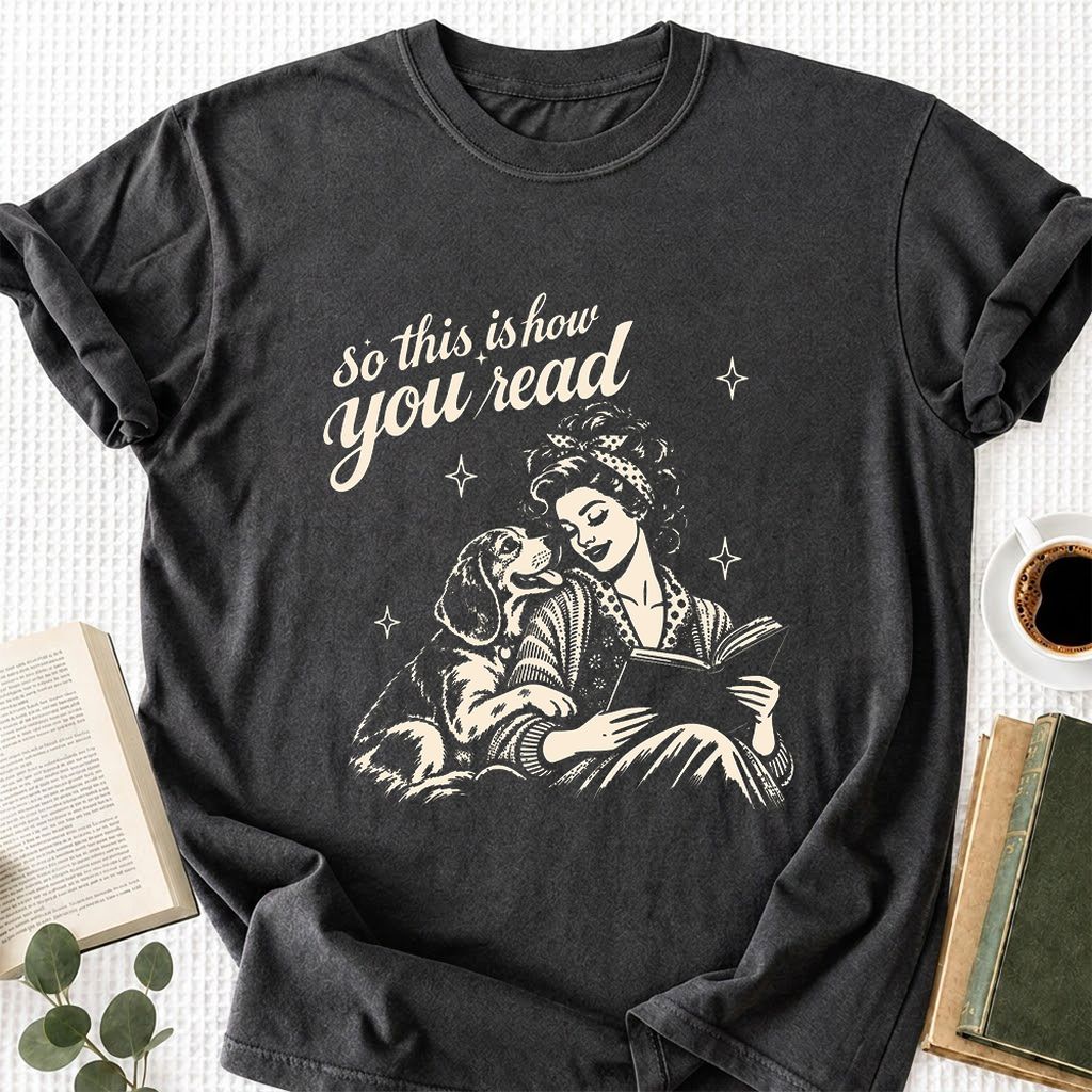How You Read Beagle Printed T-Shirt | Reader Gift Dark Heather