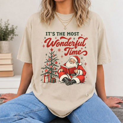 It’s The Most Wonderful Time Printed T-Shirt | Christmas Reader Gift Sand