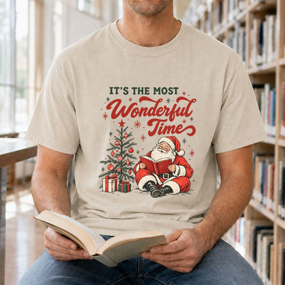 It’s The Most Wonderful Time Printed T-Shirt | Christmas Reader Gift Sand