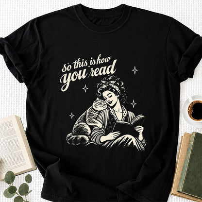 How You Read Printed British Shorthair T-Shirt | Cat Lover Reader Gift Black