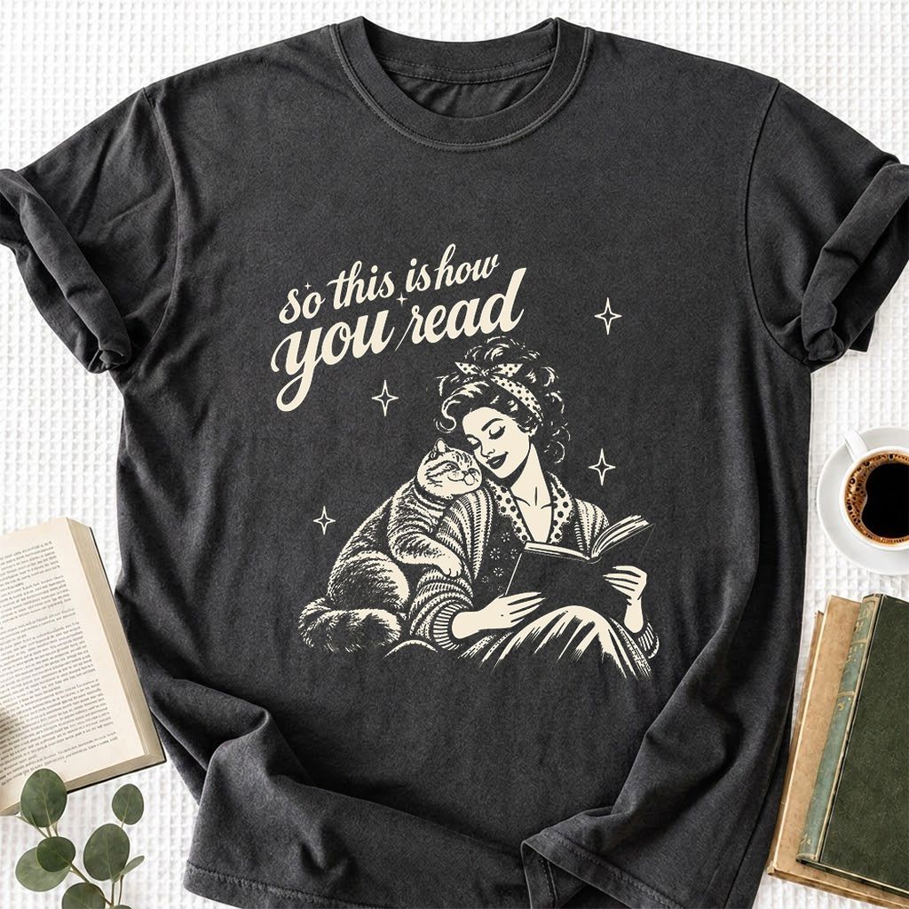 How You Read Printed British Shorthair T-Shirt | Cat Lover Reader Gift Dark Heather
