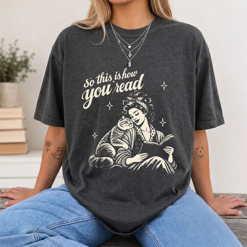 How You Read Printed British Shorthair T-Shirt | Cat Lover Reader Gift Dark Heather