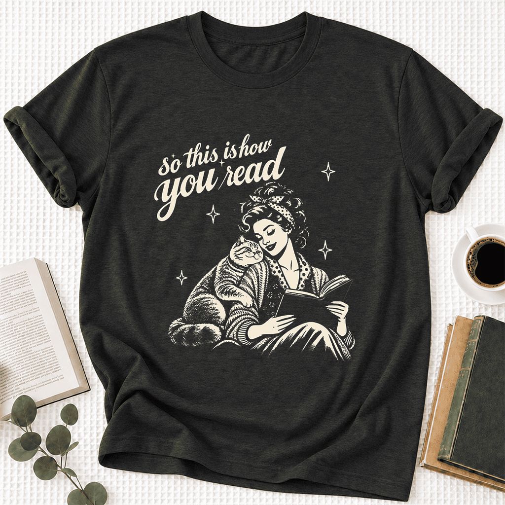 How You Read British Shorthair Ultra-Soft Cotton T-Shirt | Reader Gift Black Heather