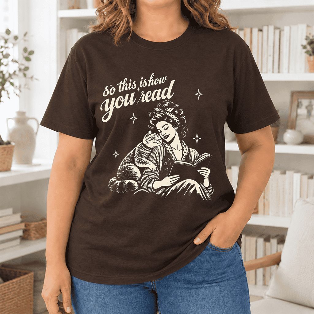 How You Read British Shorthair Ultra-Soft Cotton T-Shirt | Reader Gift Brown