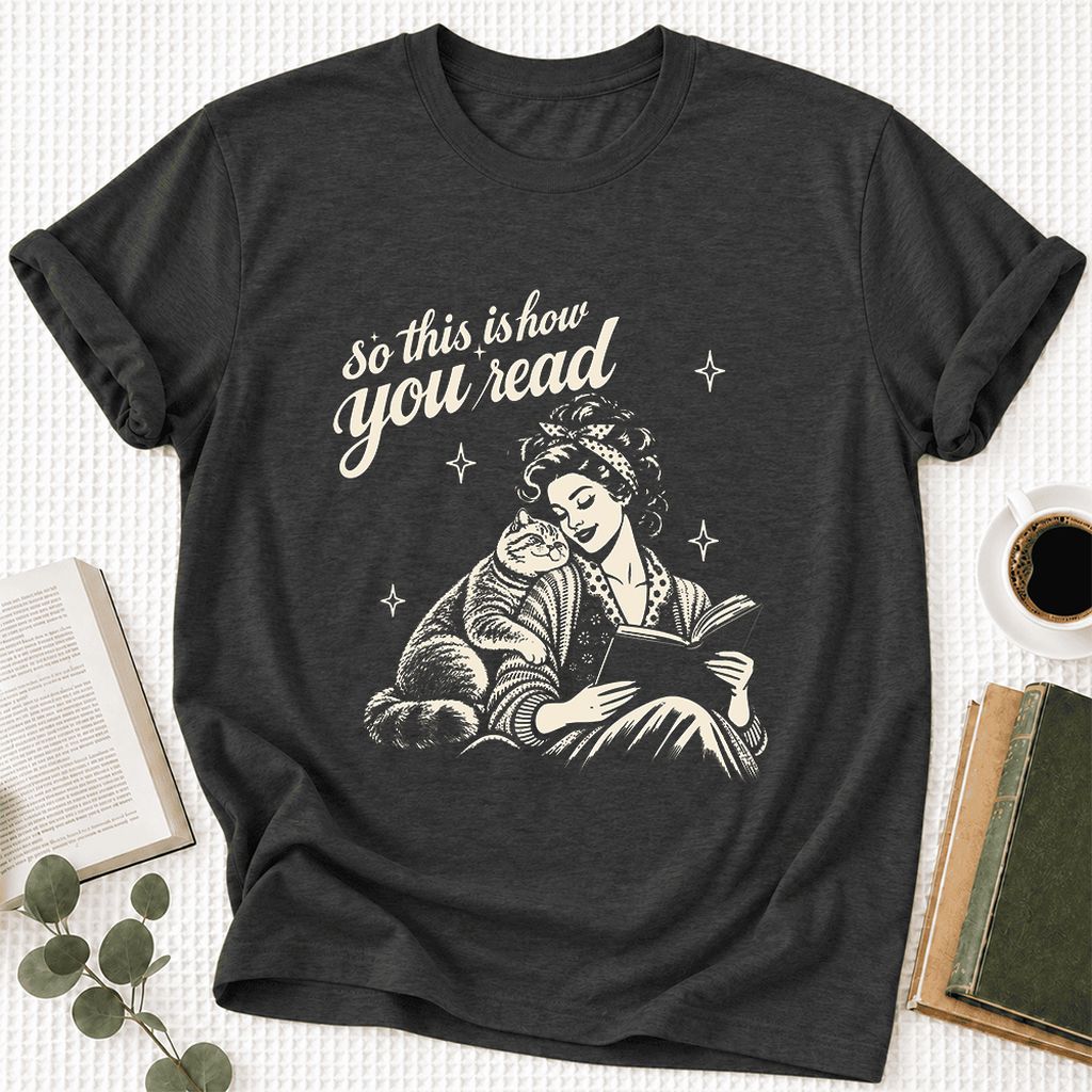 How You Read British Shorthair Ultra-Soft Cotton T-Shirt | Reader Gift Dark Grey Heather