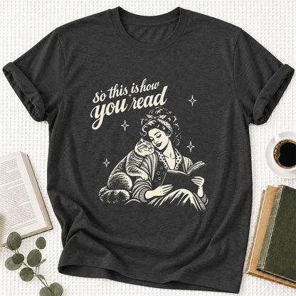 How You Read British Shorthair Ultra-Soft Cotton T-Shirt | Reader Gift Dark Grey Heather