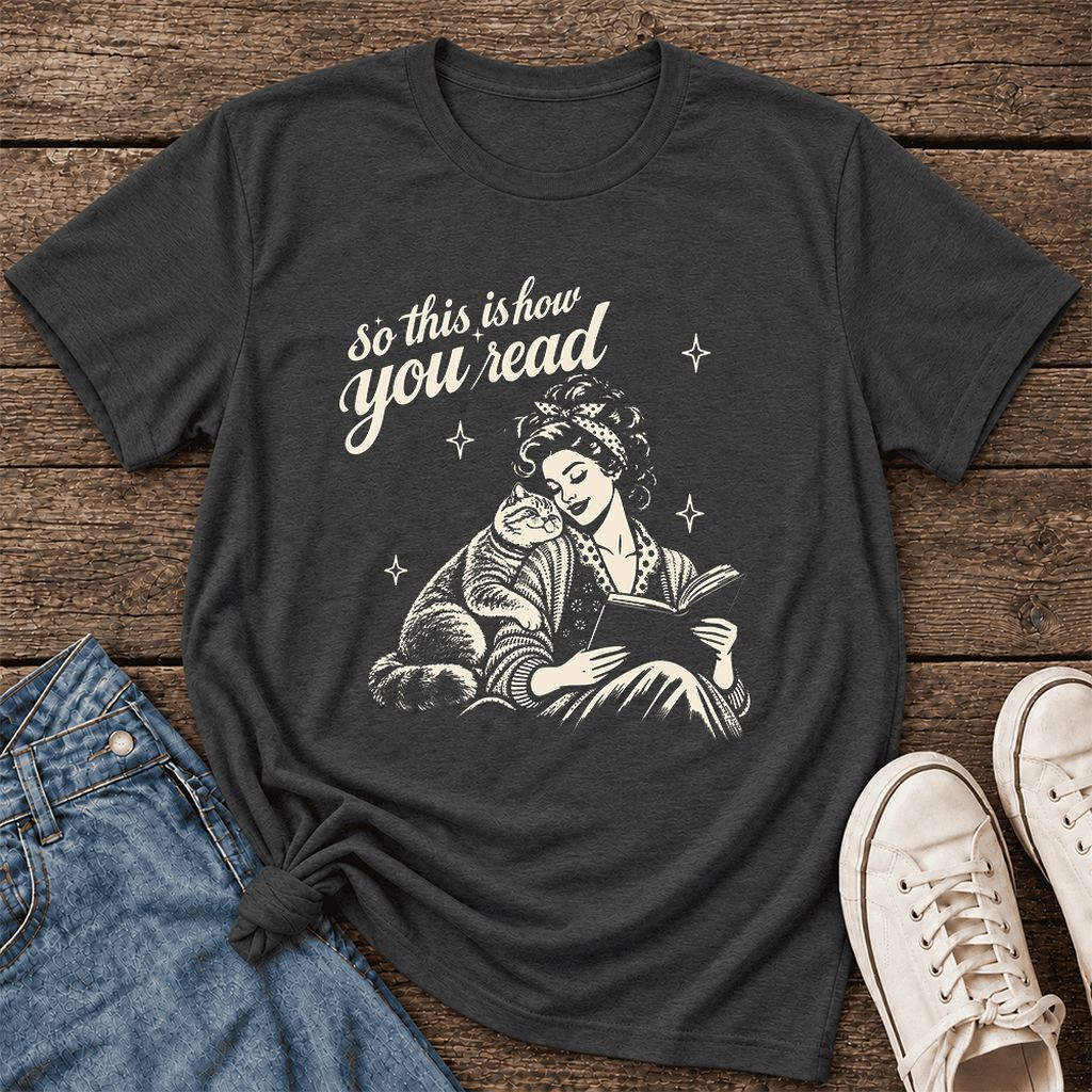 How You Read British Shorthair Ultra-Soft Cotton T-Shirt | Reader Gift Dark Grey Heather