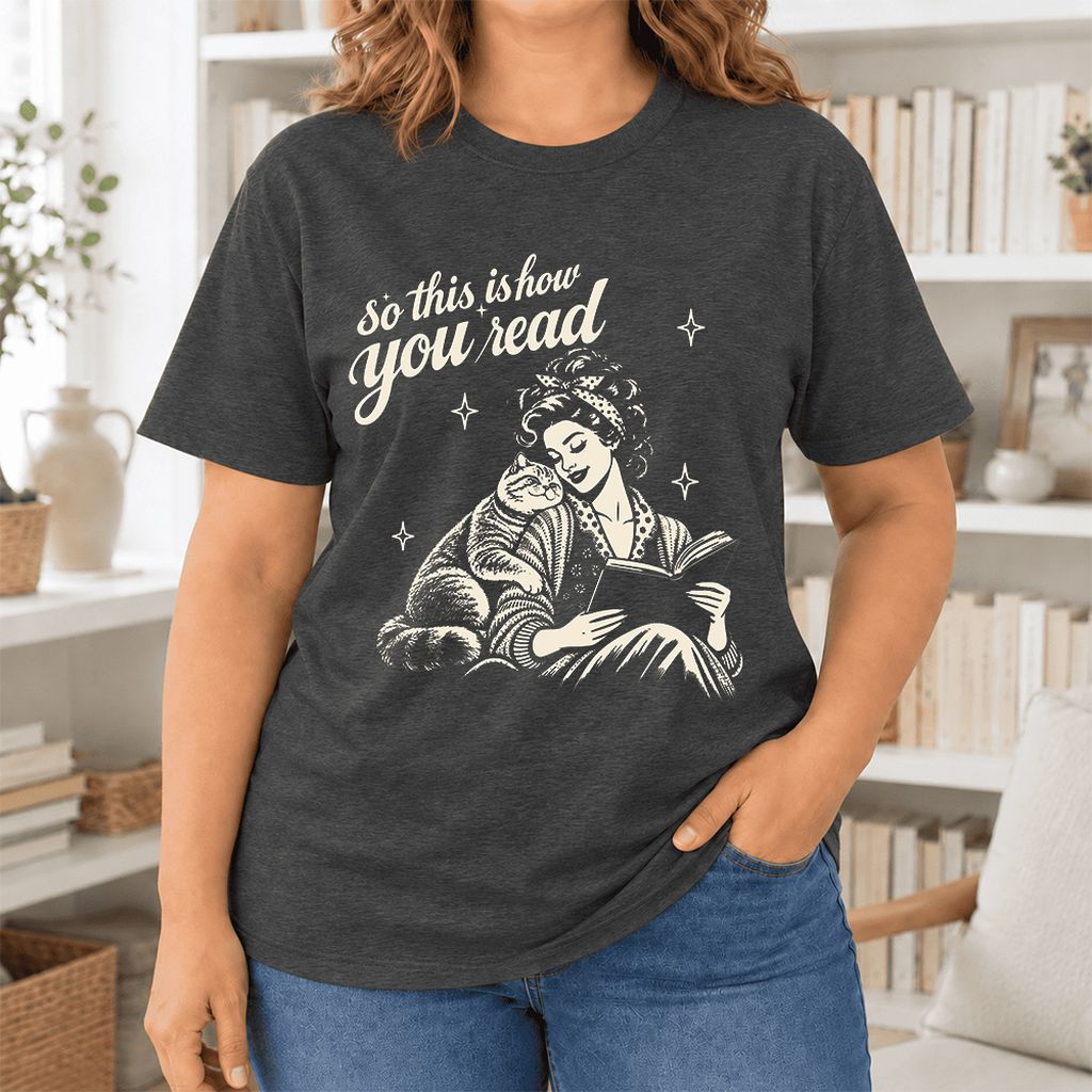 How You Read British Shorthair Ultra-Soft Cotton T-Shirt | Reader Gift Dark Grey Heather