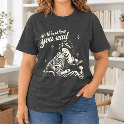 How You Read British Shorthair Ultra-Soft Cotton T-Shirt | Reader Gift Dark Grey Heather