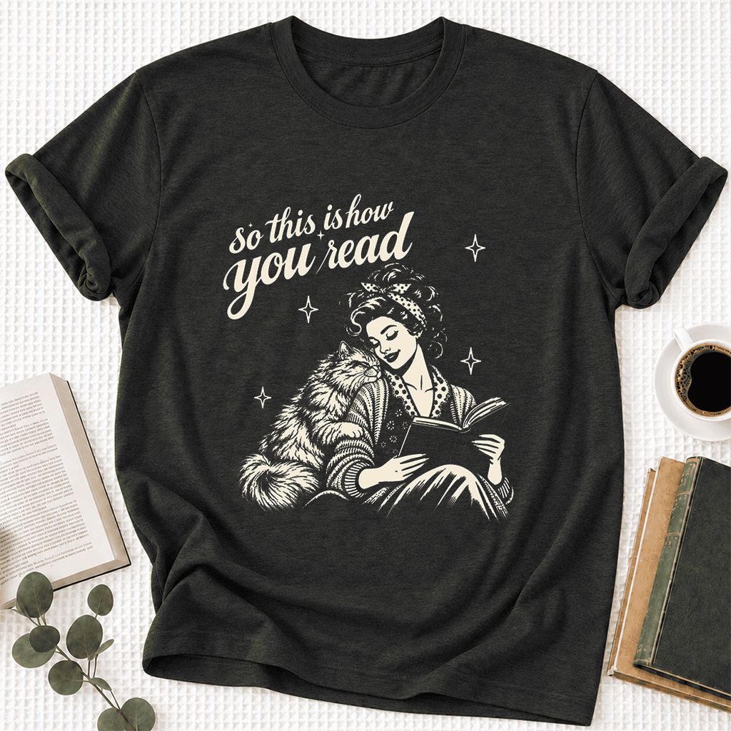 So This Is How You Read Persian Ultra-Soft Cotton T-Shirt | Reader Gift Black Heather