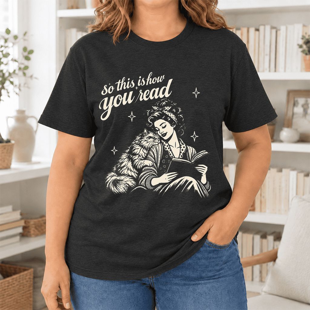 So This Is How You Read Persian Ultra-Soft Cotton T-Shirt | Reader Gift Black Heather