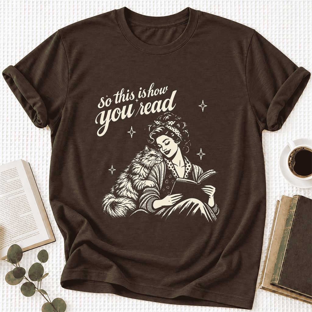 So This Is How You Read Persian Ultra-Soft Cotton T-Shirt | Reader Gift Brown