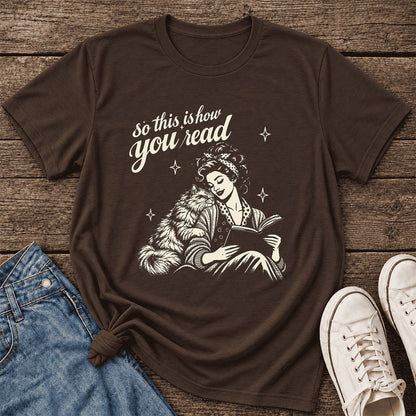 So This Is How You Read Persian Ultra-Soft Cotton T-Shirt | Reader Gift Brown