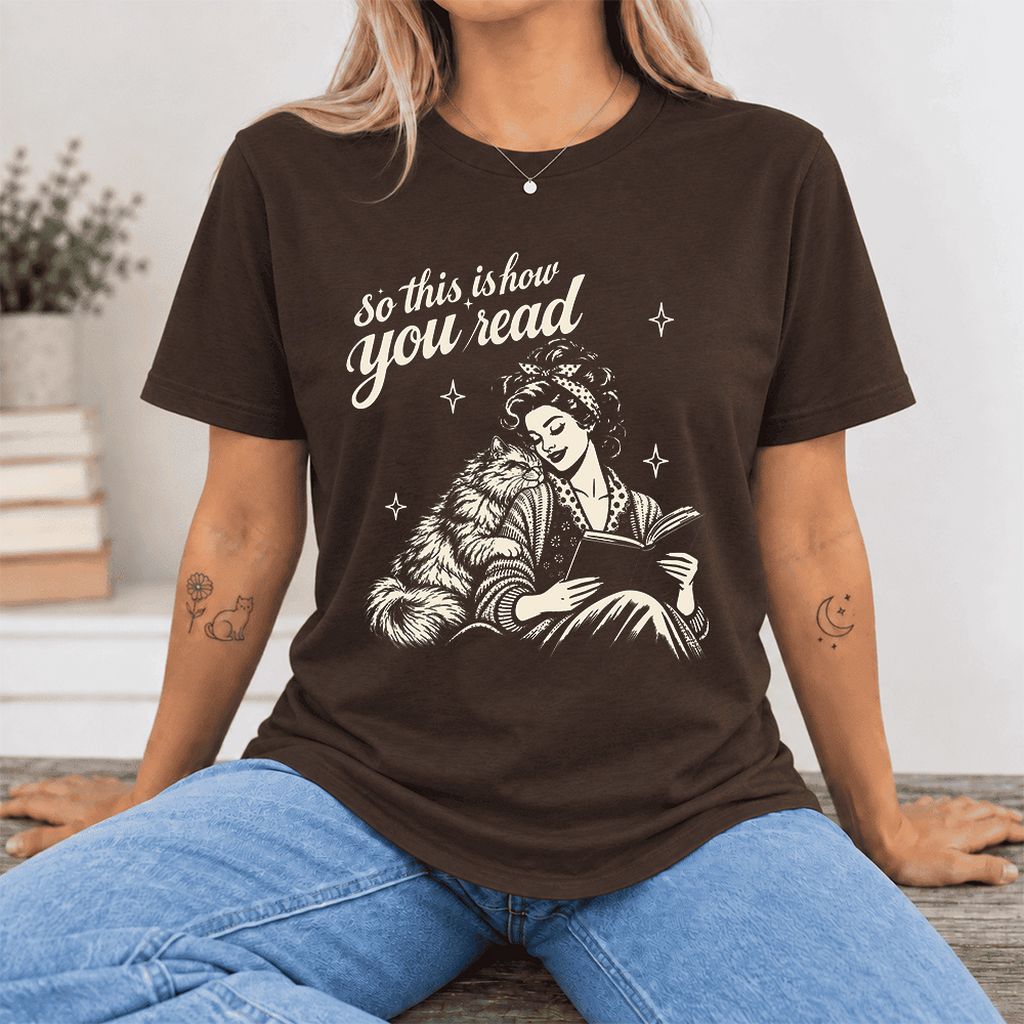 So This Is How You Read Persian Ultra-Soft Cotton T-Shirt | Reader Gift Brown