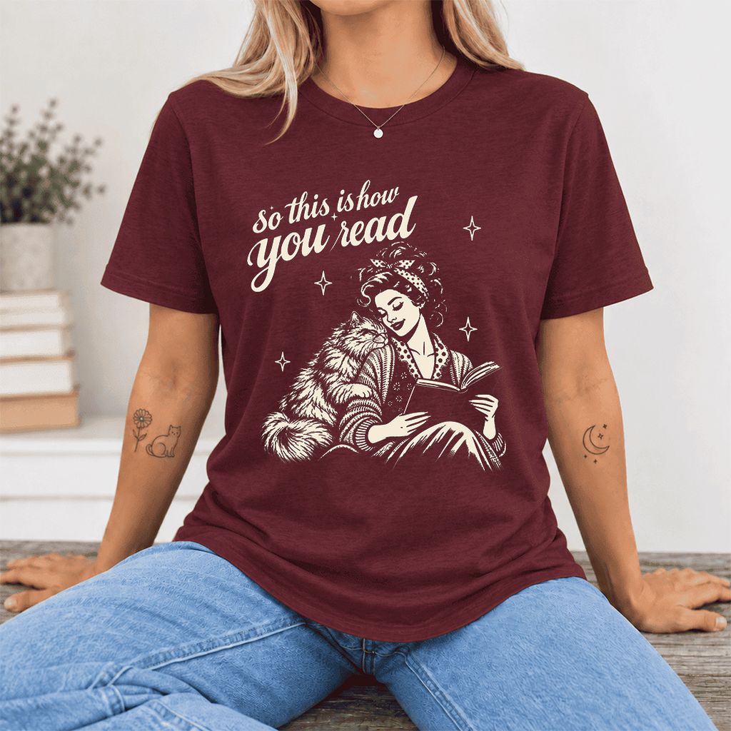 So This Is How You Read Persian Ultra-Soft Cotton T-Shirt | Reader Gift Maroon
