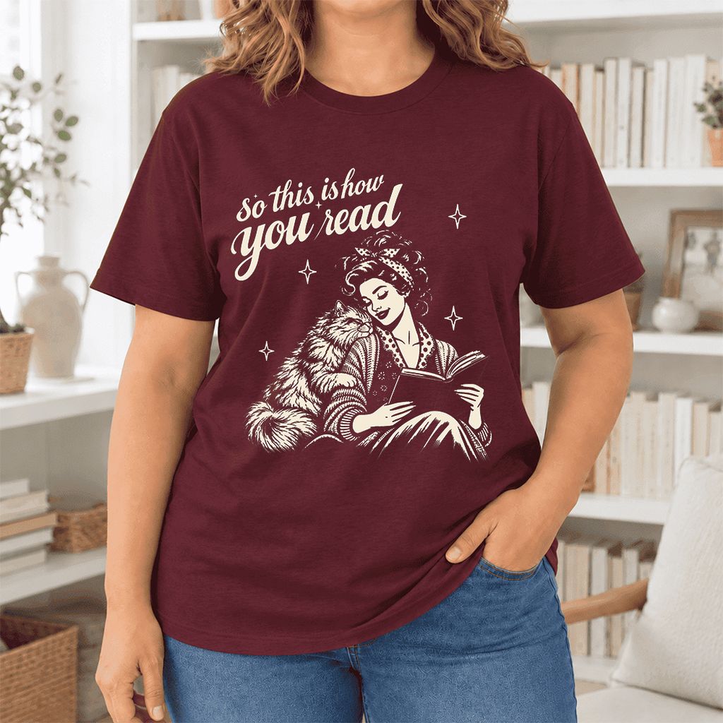 So This Is How You Read Persian Ultra-Soft Cotton T-Shirt | Reader Gift Maroon