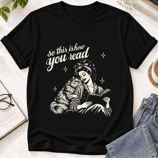 How You Read Printed Persian Sweatshirt | Cat Lover Reader Gift Black